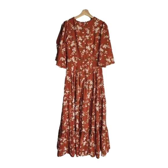 California Moonrise maxi dress xs red floral - Picture 3 of 10